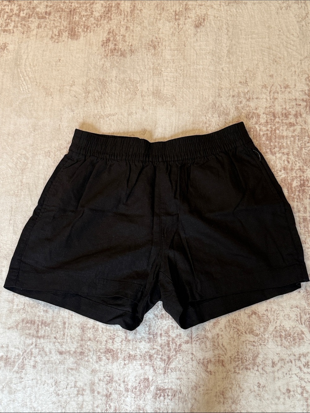 Black Women's Casual Elastic Waist Shorts